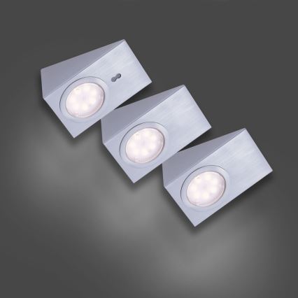 Leuchten Direkt 84111-55-3 - SET 3x LED Oświetlenie mebli z czujnikiem THEO LED/3,6W/230V