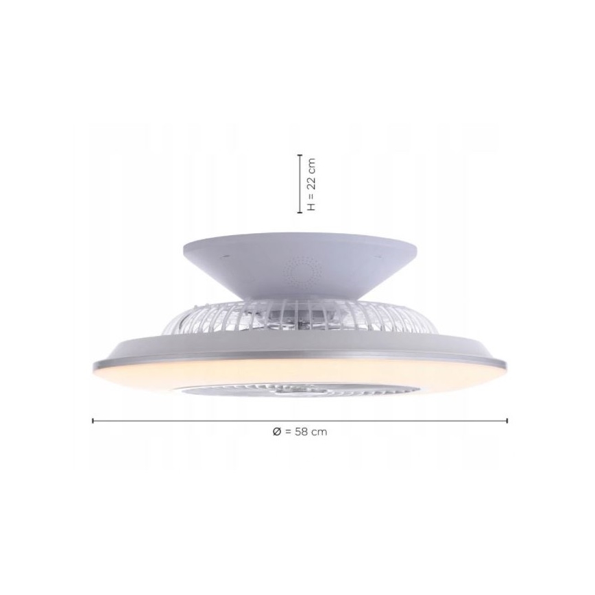 Leuchten Direkt 14445-55 - LED Oprawa sufitowa z wentylatorem LEONARD LED/32W/230V + pilot