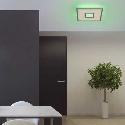 Leuchten Direkt 11645-16 - LED RGB Plafon ściemnialny RECESS LED/22,5W/230V + LED/5W + zdalne sterowanie
