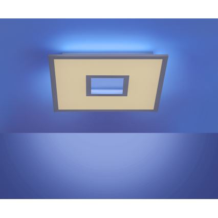 Leuchten Direkt 11645-16 - LED RGB Plafon ściemnialny RECESS LED/22,5W/230V + LED/5W + zdalne sterowanie