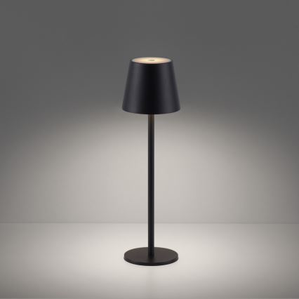Leuchten Direkt 19250-18 - LED Zewnętrzna ściemnialna akumulatorowa lampa stołowa EURIA LED/3W/5V 2600 mAh IP54 czarny
