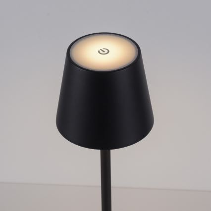Leuchten Direkt 19250-18 - LED Zewnętrzna ściemnialna akumulatorowa lampa stołowa EURIA LED/3W/5V 2600 mAh IP54 czarny