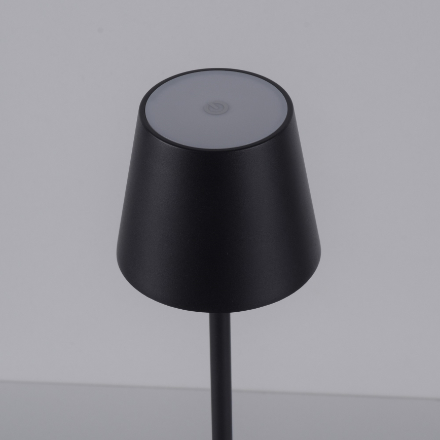 Leuchten Direkt 19250-18 - LED Zewnętrzna ściemnialna akumulatorowa lampa stołowa EURIA LED/3W/5V 2600 mAh IP54 czarny
