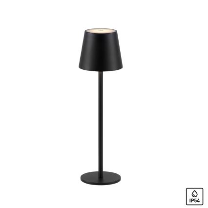 Leuchten Direkt 19250-18 - LED Zewnętrzna ściemnialna akumulatorowa lampa stołowa EURIA LED/3W/5V 2600 mAh IP54 czarny