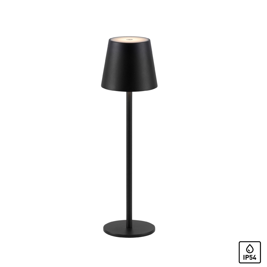 Leuchten Direkt 19250-18 - LED Zewnętrzna ściemnialna akumulatorowa lampa stołowa EURIA LED/3W/5V 2600 mAh IP54 czarny