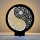 Li-Go 23607/O - Ściemnialna dekoracyjna lampa stołowa LED/12W/230V 20x22 cm orzech/Yin Yang