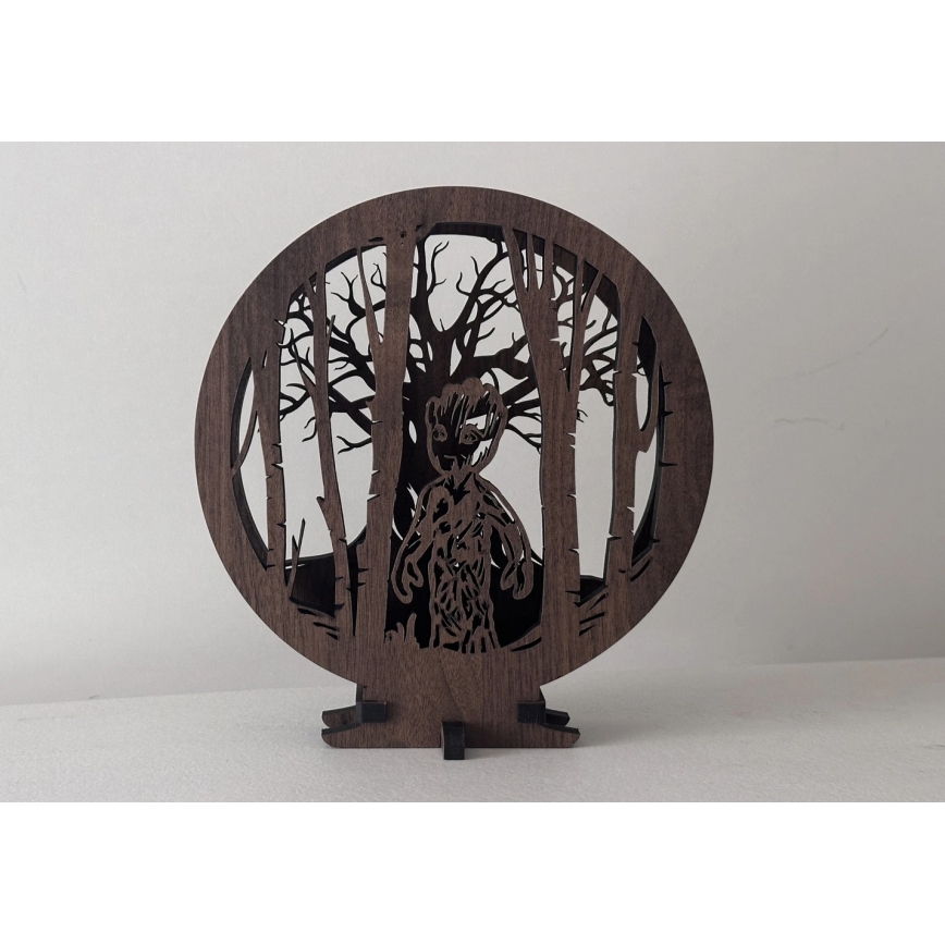 Li-Go 23613/DUB2 - ściemnialna dekoracyjna lampka stołowa LED, 12W/230V, 20x22 cm, dąb/Grut