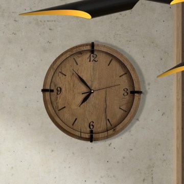 Li-Go 23628/DUB3 - Zegar ścienny LED/1xAA śr. 32 cm jasny dąb/okrągły