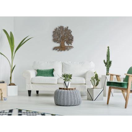 Li-Go 23673/DUB2 - ściemnialna dekoracja ścienna LED/10W/5V 20000 mAh 45x55 cm dąb + zdalne sterowanie (pilot)