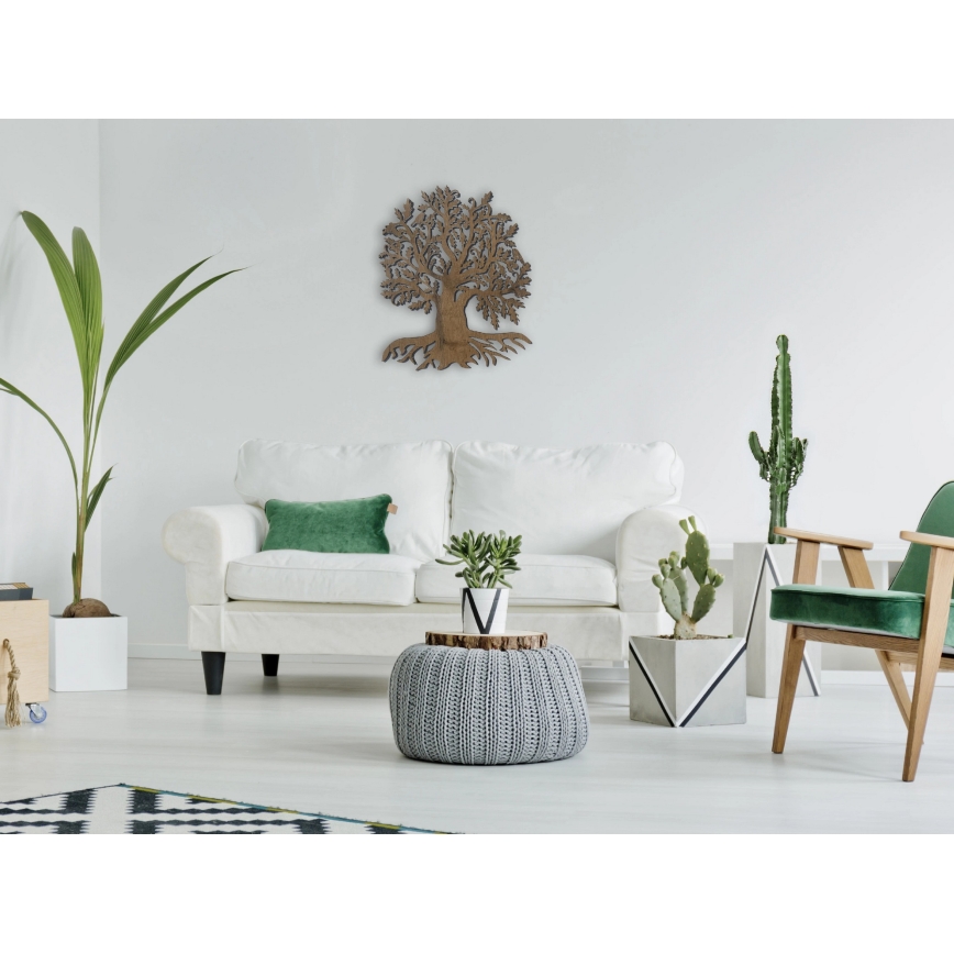 Li-Go 23673/DUB2 - ściemnialna dekoracja ścienna LED/10W/5V 20000 mAh 45x55 cm dąb + zdalne sterowanie (pilot)