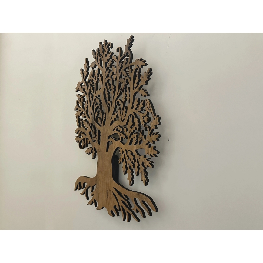 Li-Go 23673/DUB2 - ściemnialna dekoracja ścienna LED/10W/5V 20000 mAh 45x55 cm dąb + zdalne sterowanie (pilot)