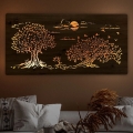 Li-Go 5307/DUB2 - LED ściemnialna dekoracja naścienna LED/24W/230V 120x60 cm dąb/Trzy dęby