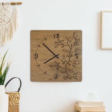 Li-Go 5499/DUB2 - Zegar ścienny 1xAA 40x40 cm dąb