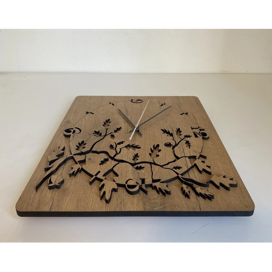 Li-Go 5499/DUB2 - Zegar ścienny 1xAA 40x40 cm dąb