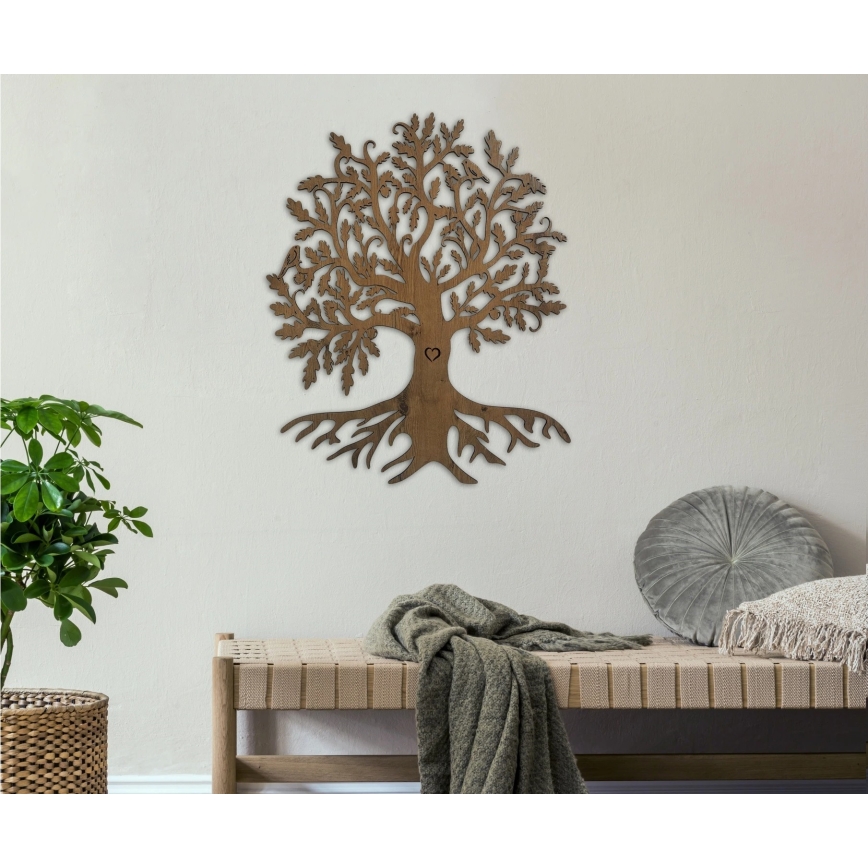 Li-Go 5732/DUB/S2 - LED ściemnialna dekoracja ścienna LED/10W/5V 20000 mAh 68x80 cm dąb