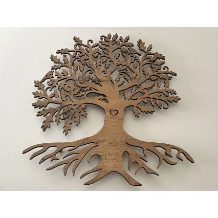 Li-Go 5732/DUB/S2 - LED ściemnialna dekoracja ścienna LED/10W/5V 20000 mAh 68x80 cm dąb