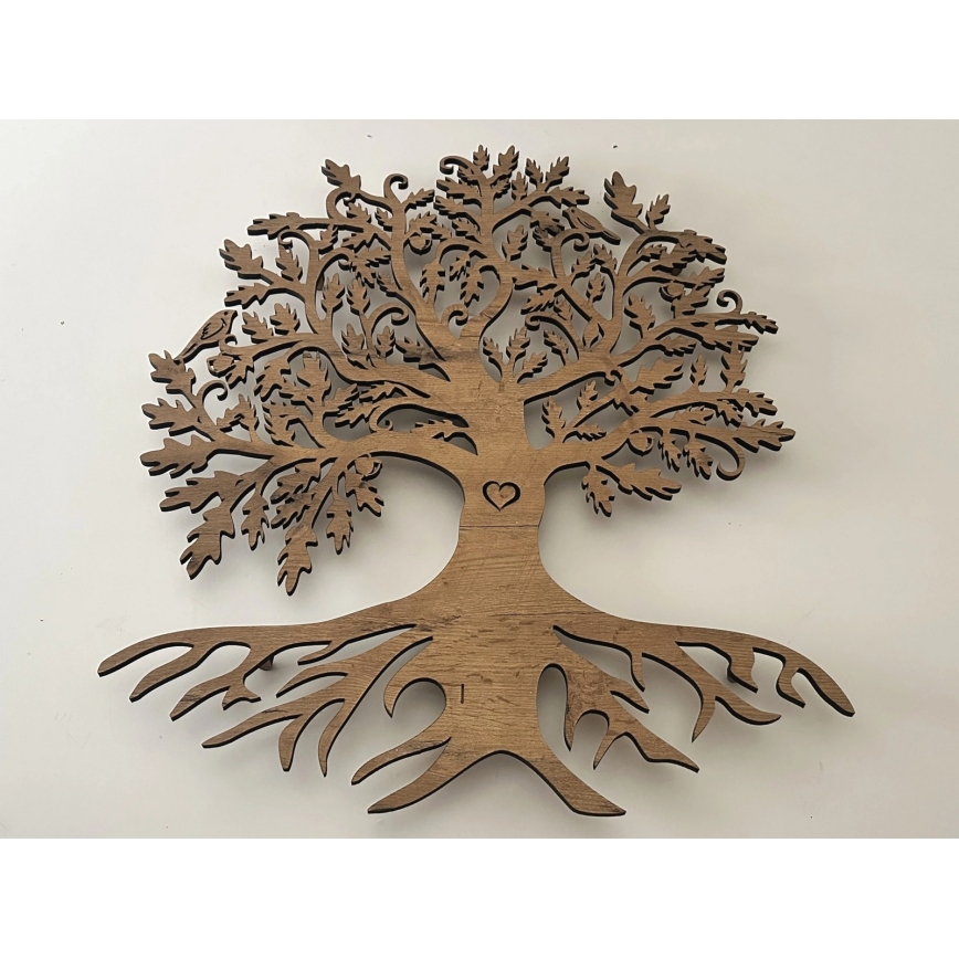 Li-Go 5732/DUB/S2 - LED ściemnialna dekoracja ścienna LED/10W/5V 20000 mAh 68x80 cm dąb