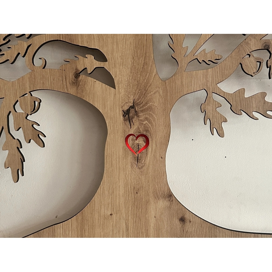 Li-Go 5739/DUB2 - Ściemnialna dekoracja ścienna LED/10W/230V 68x80 cm dąb