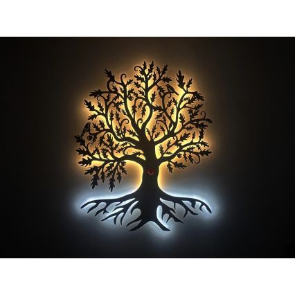 Li-Go 5742/DUB2 - LED ściemnialna dekoracja ścienna LED/10W/230V 90x110 cm dąb