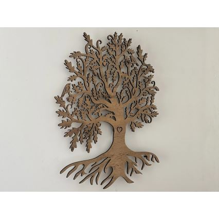 Li-Go 5742/DUB2 - LED ściemnialna dekoracja ścienna LED/10W/230V 90x110 cm dąb