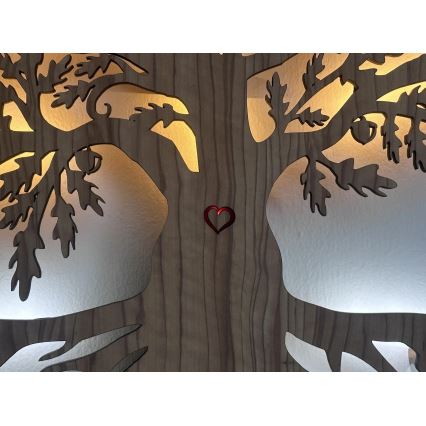 Li-Go 5747/DUB2 - ściemnialna dekoracja ścienna LED/10W/230V 45x55 cm dąb