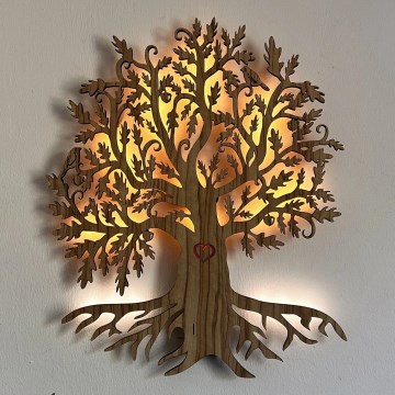 Li-Go 5747/DUB2 - ściemnialna dekoracja ścienna LED/10W/230V 45x55 cm dąb