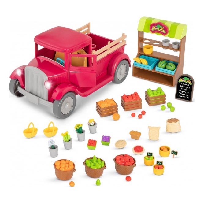 Li'l Woodzeez - Toy zestaw famer's ciężarówka z food stand 3xAAA