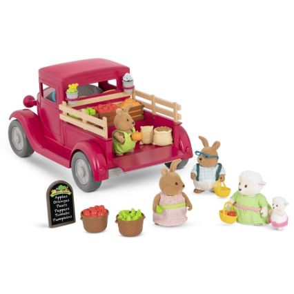 Li'l Woodzeez - Toy zestaw famer's ciężarówka z food stand 3xAAA