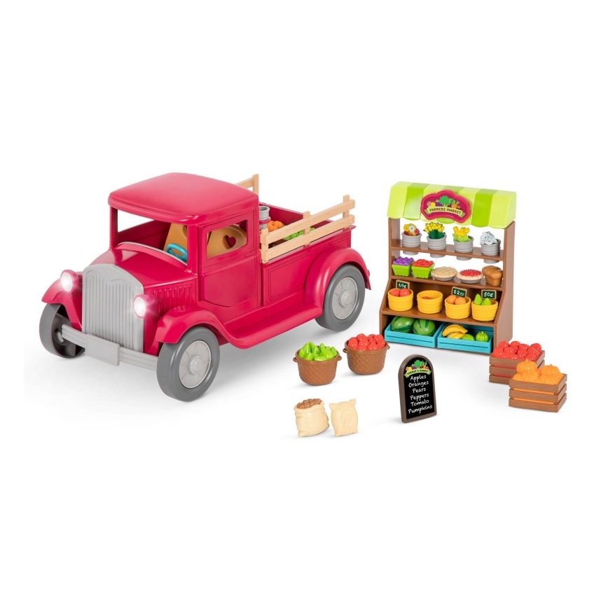 Li'l Woodzeez - Toy zestaw famer's ciężarówka z food stand 3xAAA