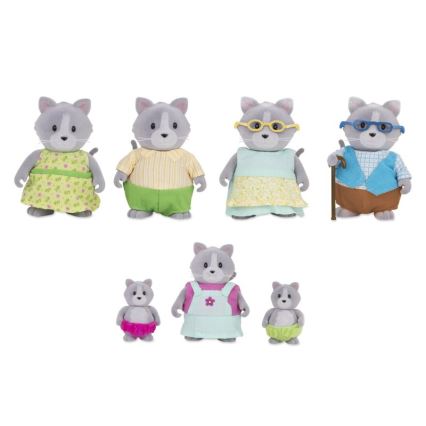 Li'l Woodzeez - Zestaw figurek DAINTYPAW kocia rodzina