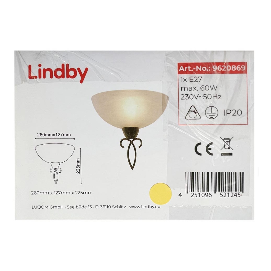 Lindby - Kinkiet MOHIJA 1xE27/60W/230V