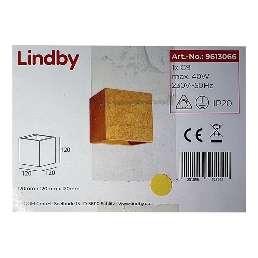 Lindby - Kinkiet YADE 1xG9/20W/230V