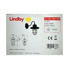 Lindby - Kinkiet zewnętrzny KYAN 1xE27/60W/230V IP44