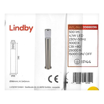 Lindby - Lampa zewnętrzna LED BELEN LED/4,1W/230V IP44