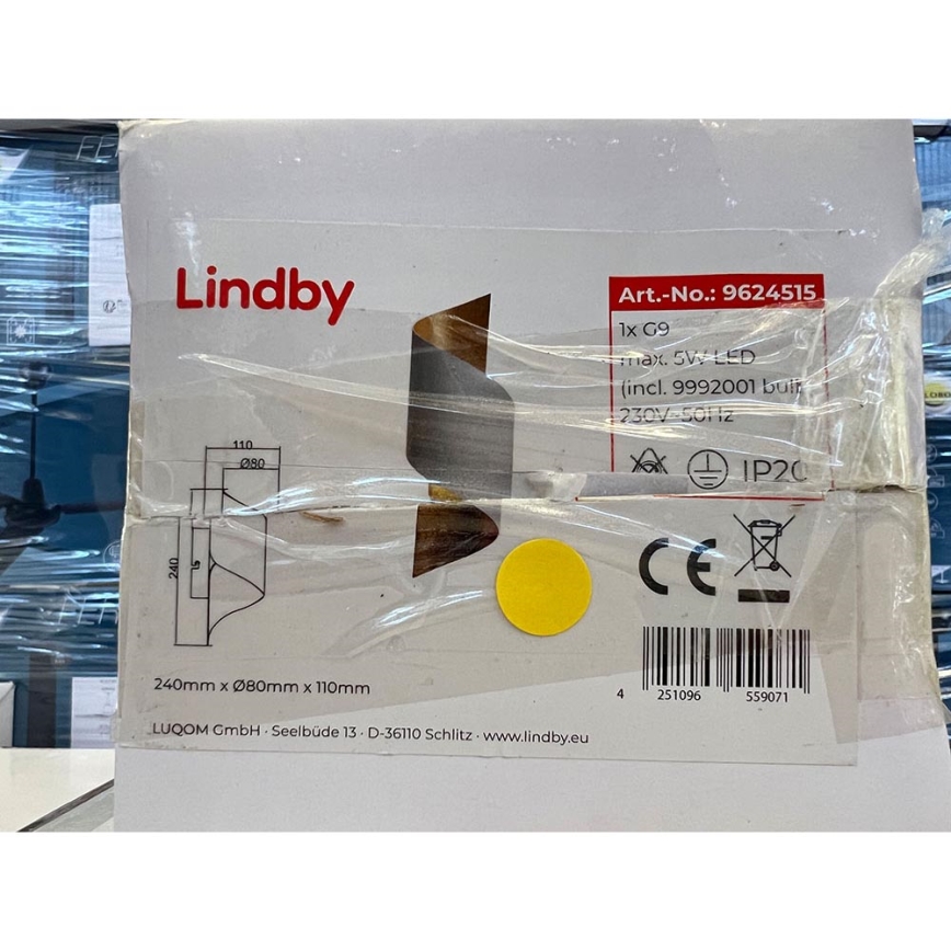 Lindby - LED Kinkiet DESIRIO 1xG9/3W/230V