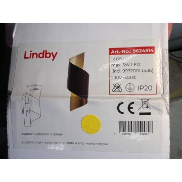Lindby - LED Kinkiet DESIRIO 1xG9/3W/230V