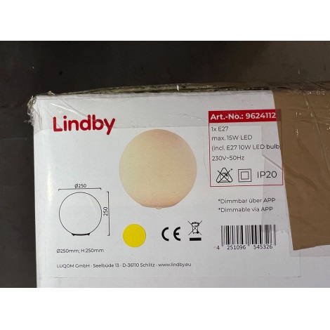 Lindby - LED Lampa stołowa RHONA 1xE27/10W/230V