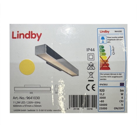 Lindby - LED Oświetlenie lustra łazienkowego KIANA LED/11,2W/230V IP44