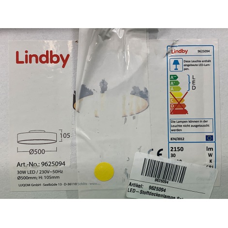 Lindby - LED Plafon SAIRA LED/30W/230V