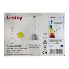 Lindby - LED RGB Ściemnialny żyrandol na lince CAROLLE LED/10W/230V + pilot