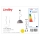 Lindby - LED RGBW Ściemnialny żyrandol na lince CAROLLE 1xE27/10W/230V Wi-Fi Tuya