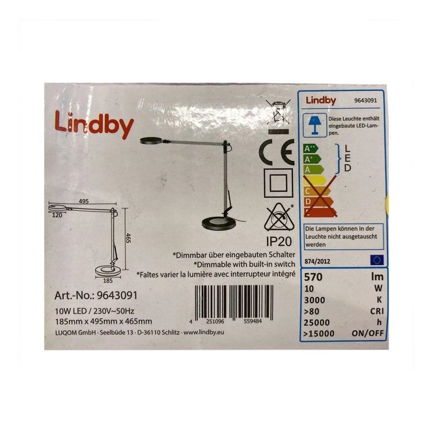 Lindby - LED Ściemnialan dotykowa lampka stołowa RILANA LED/10W/230V