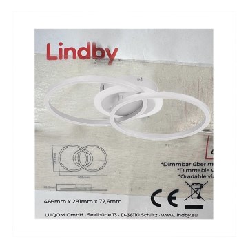 Lindby - LED Ściemnialny plafon FJARDO LED/27W/230V 3000/4000/6500K + pilot