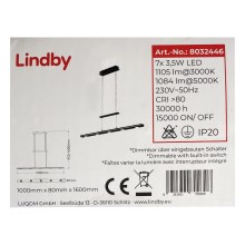 Lindby - LED Ściemnialny żyrandol na lince NAIARA 7xLED/4W/230V