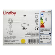 Lindby - LED Żyrandol ściemnialny na lince VERIO LED/230V + pilot zdalnego sterowania