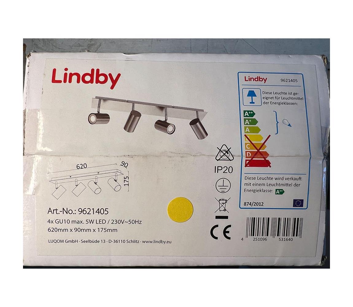 Lindby - Oświetlenie punktowe 4xGU10/5W/230V