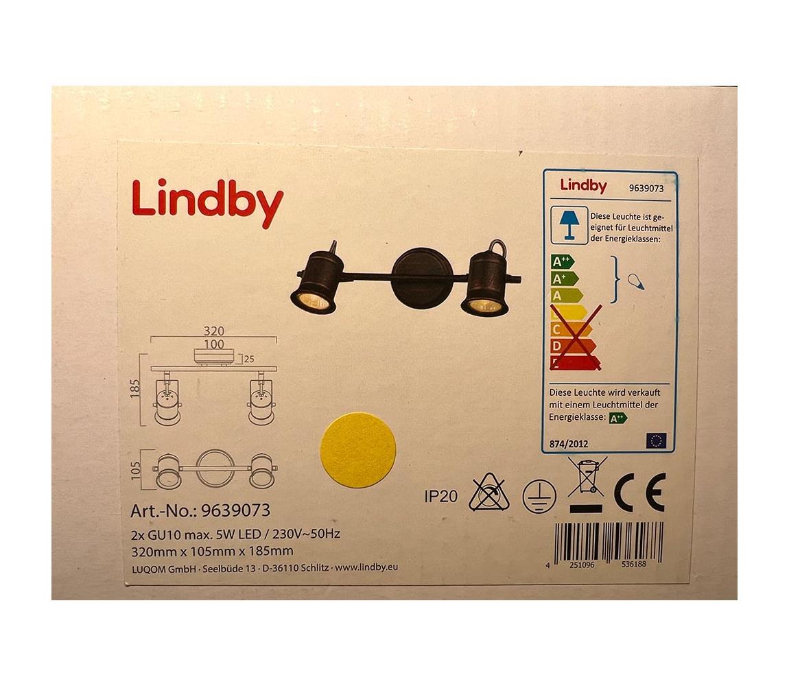 Lindby - Oświetlenie punktowe CANSU 2xGU10/5W/230V