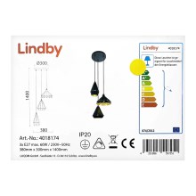 Lindby - Żyrandol na lince 3xE27/60W/230V