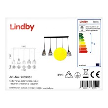 Lindby - Żyrandol na lince ALBERTA 5xE27/60W/230V