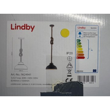 Lindby - Żyrandol na lince CHABY 1xE27/60W/230V